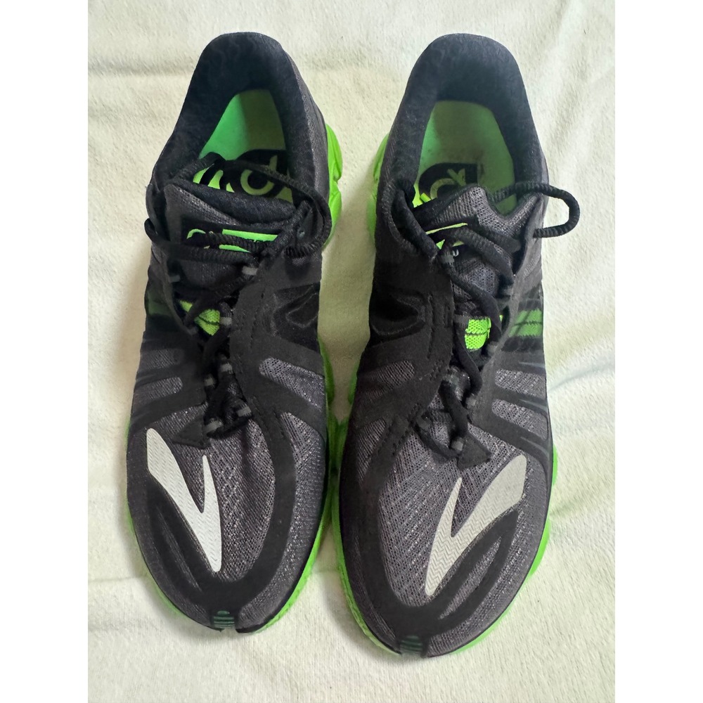 Brooks PureFlow Mens Running Shoes Grey Lime Green Low Top Sneakers DNA DNA